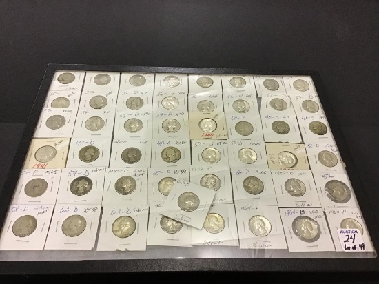 Collection of Approx. 49 Washington Silver