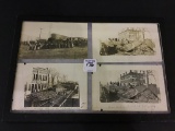 Lot of 4 Amboy, IL Railroad Train Wreck-1914 Photo