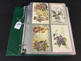 Binder Filled w/ Approx. 156  Various Postcards-