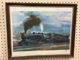 Framed Locomotive Picture by Gil Reid