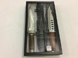 Lot of 3 Various Contemp. Hunting Knives