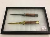 Lot of 2 Contemp. Push Button Knives