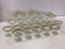 Lot of 29 Mostly Matching Gold Trim Stemware