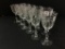 Lot of 11 Etched Glass Stemware (7 1/2 Inches