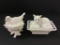 Lot of 2 Milkglass Animals on the Nest Including
