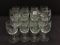 Set of 16 Matching Etched Glass Stemware