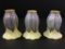 Set of 3 Beautiful Quezal Lamp Shades