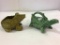 Lot of 2 McCoy Planters Including Frog & Turtle