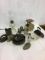 Lg. Group of Primitives Including Kerosene Lamps,