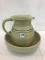 Marshall Pottery Blue Banded Crock Pitcher