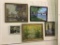 Lot of 5 Framed Prints & Paintings
