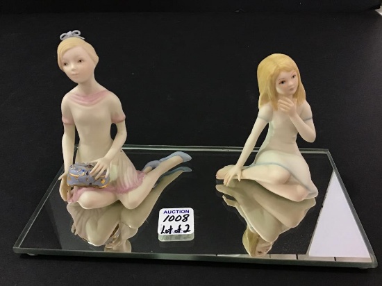 Pair of Sm. Cybis Girl Figurine