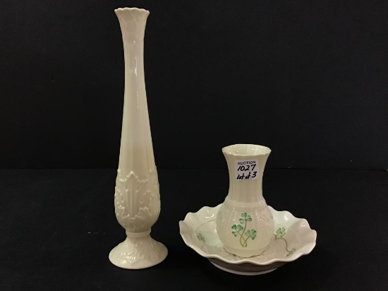 Lot of 3 Including Lenox Bud Vase (11 Inches Tall)