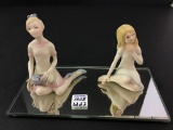 Pair of Sm. Cybis Girl Figurine