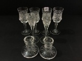 Lot of 8 Lead Crystal Pieces Including 4-Stemware