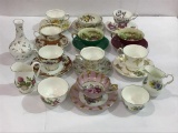 Lg. Group Including 10 Various Cups & Saucers
