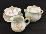 Three Piece Set of Haviland Limoge