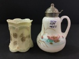 Lot of 2 Including Decorated Syrup & Custard