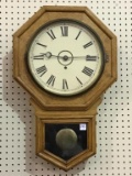 Keywind Octagon Wall Hanging Clock