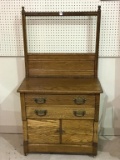 Commode Style Cabinet w/ Towel Bar