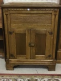 Antique Wood Ice Box (48 Inches Tall X 37 X 22)