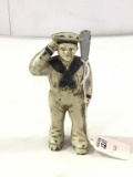 Iron Sailor Still Bank (Approx. 5 Inches Tall)