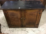 Two Door Wood Cabinet (28 1/2 Inches Tall X