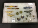 Group of Vintage Military Pins Including