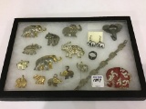 Collection of Elephant Design Jewelry Including