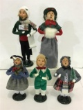 Collection of 5 Byer's Choice Caroler Figures-