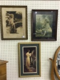 Lot of 3 Framed Pictures Including Vintage