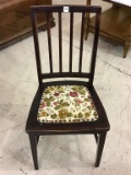 Wood Chair w/ Upholstered Seat