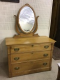 Three Drawer Dresser w/ Mirror