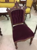 Upholstered Victorian Parlor Chair