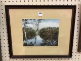 Framed Wallace Nutting-Red Eagle Lake Picture