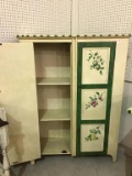 Contemp. Two Door Cabinet w/ Painted Fruit Design