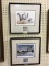 Lot of 2 Framed DU Duck Prints w/ Stamp
