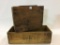 Lot of 2 Wood Ammo Boxes Including One Marked