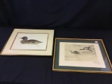 Lot of 2 Duck Prints Including Framed & Signed