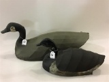 Lot of 2 Canvas Covered Decoys Including  Lg.