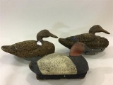 Lot of 3 Various Cork Decoys