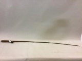 Vintage Wood Fishing Rod w/ Reel