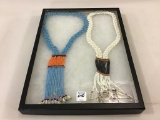 Lot of 2 Southwest Design Beaded Necklaces