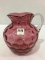 Cranberry Thumbprint Pitcher (7 1/4 Inches Tall)