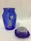 Lot of 2 Cobalt Blue Pieces Including Sailboat