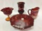 Lot of 4  Various Slag Glass Pieces