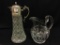 Lot of 2 Lg. Glass Serving Pitchers