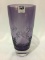 Very Nice Amethyst  Etched Glass Vase