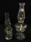 Lot of 2 Kerosene Lamps w/ Chimneys Including