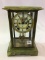 Ansonia Keywind Clock w/ Green Marble & Crystal